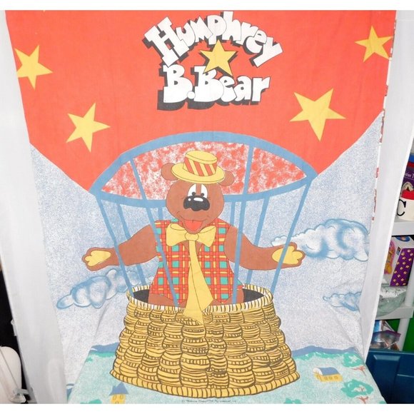VTG 1990 Australia Kids TV HUMPHREY B BEAR Twin Reversible Duvet Cover - Picture 3 of 12